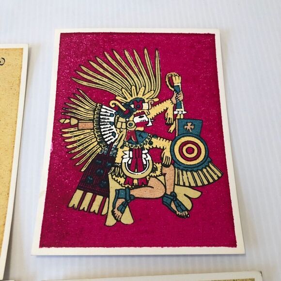 Vintage Artisan Aztec Art Handmade Postcards Hecho en Mexico LOT #3 - Picture 2 of 6
